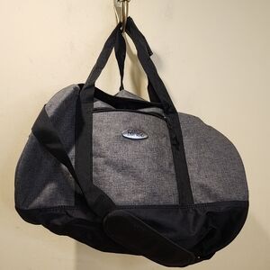 Bob Mackie Gray and Black Duffel Travel Bag